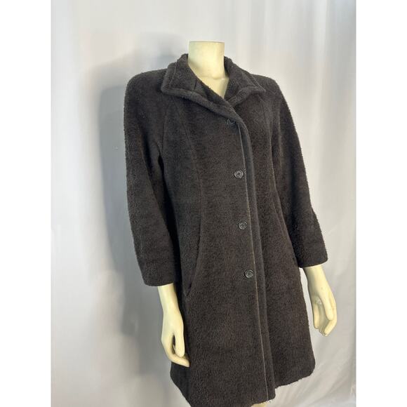 Vintage Studio by Searle Alpaca wool coat brown size medium - Picture 4 of 12
